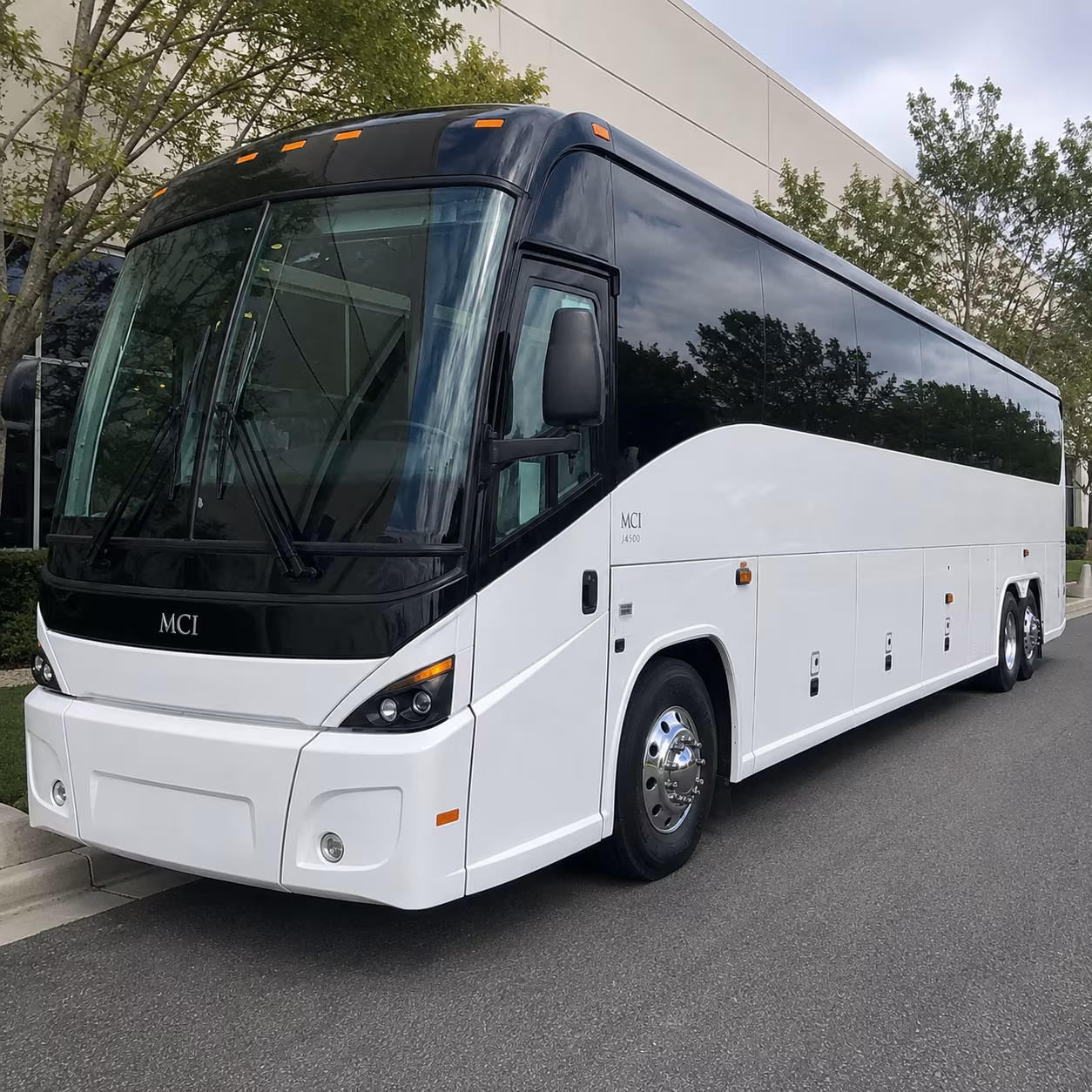 lansing charter bus rental exterior