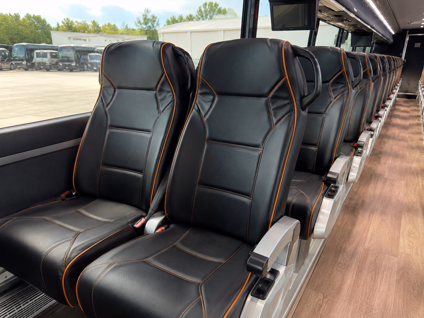 lansing charter bus rental interior